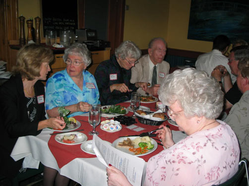 from the right, Ted & Connie Graves, Mrs Burden & daughter
